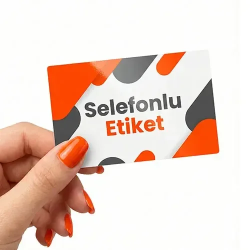 Selefonlu etiket baskı, su ve yırtılmaya dayanıklı özel kesim sticker