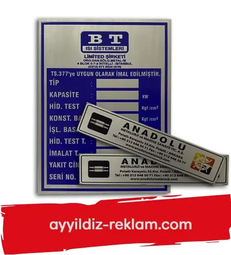metal etiket ankara